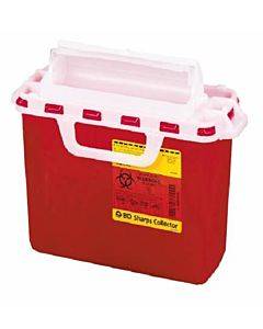 Multi-Purpose Sharps Container 1-Piece 12h X 13.5w X 6d Inch 2 Gallon Red Base Horizontal Entry Lid(1/EA)
