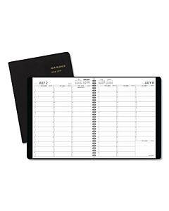 Weekly Appointment Book, 11 X 8.25, Black Cover, 14-month (july To Aug): 2022 To 2023