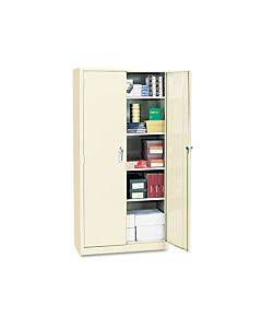 Assembled 78" High Storage Cabinet, W/adjustable Shelves, 36w X 24d, Putty