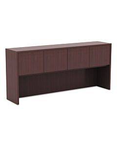 Alera Valencia Series Hutch With Doors, 70 5/8w X 15d X 35 1/2h, Mahogany