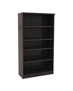 Alera Valencia Series Bookcase, Five-shelf, 31 3/4w X 14d X 65h, Espresso