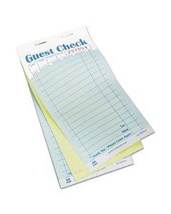 Guest Check Pad, 17 Lines, Two-part Carbonless, 3.6 X 6.7, 50 Forms/pad, 50 Pads/carton