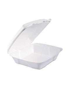 Foam Hinged Lid Containers, 9 X 9 X 3, White, 200/carton