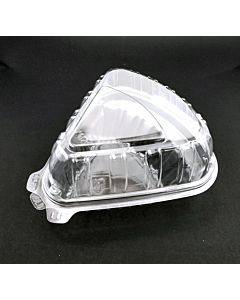 Showtime Clear Hinged Containers, Pie Wedge, 6.67 Oz, 6.1 X 5.6 X 3, Clear, Plastic, 125/pack, 2 Packs/carton