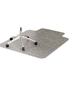 Economat Occasional Use Chair Mat, Low Pile Carpet, Flat, 36 X 48, Lipped, Clear