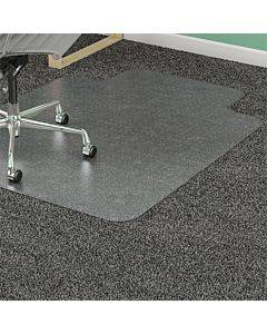 Duramat Moderate Use Chair Mat, Low Pile Carpet, Flat, 36 X 48, Lipped, Clear