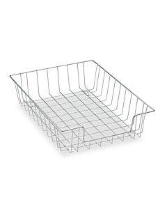 Wire Desk Tray Organizer, 1 Section, Letter Size Files, 10" X 14.13" X 3", Silver