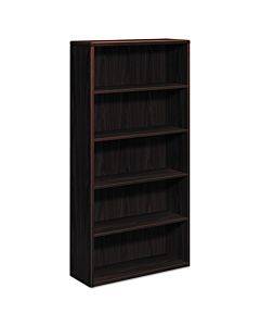 10700 Series Wood Bookcase, Five Shelf, 36w X 13 1/8d X 71h, Mahogany