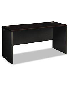 38000 Series Desk Shell, 60w X 24d X 29-1/2h, Mahogany/charcoal