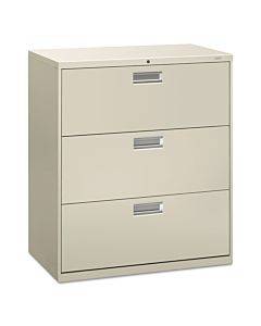 600 Series Three-drawer Lateral File, 36w X 19-1/4d, Light Gray