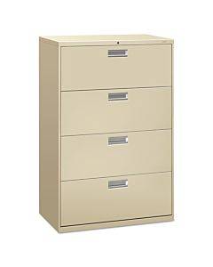 600 Series Four-drawer Lateral File, 36w X 19-1/4d, Putty