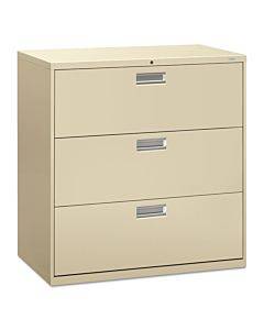 600 Series Three-drawer Lateral File, 42w X 19-1/4d, Putty