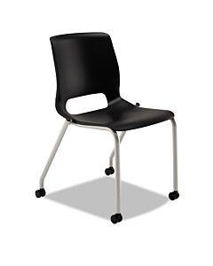 Motivate Seating 4-leg Stacking Chair, Onyx/platinum, 2/carton