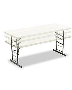 Adjustable Height Tables, 72w X 30d X 25-35h, Platinum