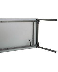 Maxx Legroom Rectangular Folding Table, 96w X 30d X 29-1/2h, Walnut/charcoal