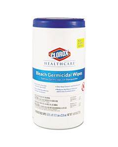 Bleach Germicidal Wipes, 6.75 X 9, Unscented, 70/canister