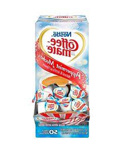 Liquid Coffee Creamer, Peppermint Mocha, 0.38 Oz Mini Cups, 50/box