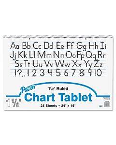 Chart Tablets, Presentation Format (1.5" Rule), 24 X 16, White, 25 Sheets