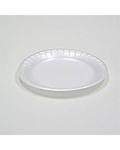 Placesetter Satin Non-laminated Foam Dinnerware, Plate, 9" Dia, White, 500/carton