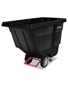 Rotomolded Tilt Truck, Rectangular, Plastic, 450 Lb Capacity, Black