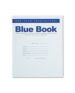 Examination Blue Book, Wide/legal Rule, Blue Cover, 8.5 X 7, 8 Sheets