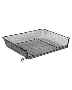 Mesh Stacking Side Load Tray, 1 Section, Letter Size Files, 14.25" X 10.13" X 2.75", Black