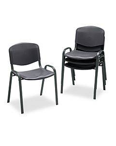 Stacking Chairs, Black W/black Frame, 4/carton