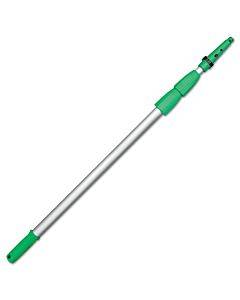 Opti-loc Aluminum Extension Pole, 30 Ft, Three Sections, Green/silver