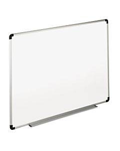 Dry Erase Board, Melamine, 72 X 48, White, Black/gray Aluminum/plastic Frame