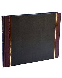 Detailed Visitor Register Book, 8 Column Format, Black Cover, 12.25 X 9.5 Sheets, 208 Sheets/book
