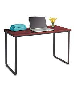 Steel Desk, 47.25" X 24" X 28.75", Cherry/black