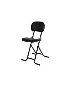 Alera Il Series Height-adjustable Folding Stool, Supports Up To 300 Lb, 27.5" Seat Height, Black