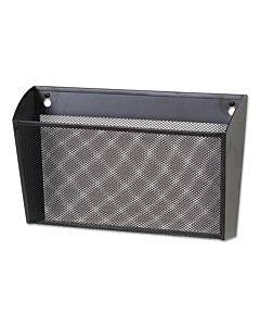 Metal Mesh Wall Filesingle Pocket, 14 1/8 X 3 3/8 X 8 1/8, Letter, Black