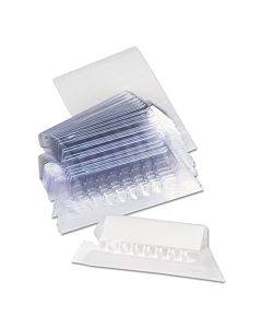 Hanging File Folder Plastic Index Tabs, 1/5-cut, Clear, 2.25" Wide, 25/pack