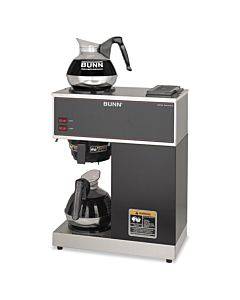 Vpr Two Burner Pourover Coffee Brewer, 12-cup, Stainless Steel, Black