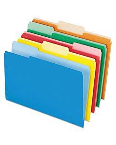 Interior File Folders, 1/3-cut Tabs: Assorted, Legal Size, Assorted Colors, 100/box