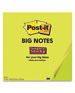 Big Notes, Unruled, 11 X 11, Green, 30 Sheets