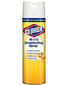 Cloroxproâ„¢ 4 In One Surface Disinfectant / Sanitizer Alcohol Based Aerosol Spray Liquid 14 Oz. Can Citrus Scent Nonsterile(1/ea)