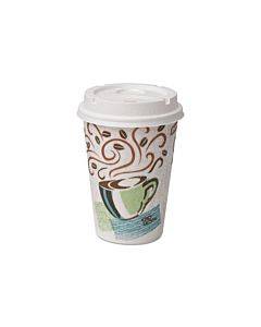 Perfectouch Paper Hot Cups And Lids Combo, 12 Oz, Multicolor, 50 Cups/lids/pack