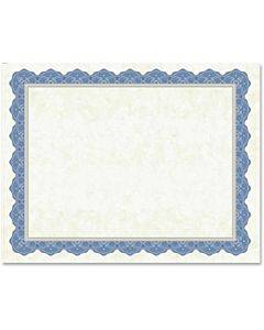 Geographics Drama Blue Border Blank Certificates
