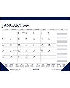 House Of Doolittle Blue/gray Print Monthly Desk Pad