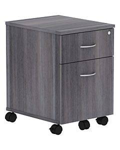 Lorell Relevance Series Charcoal Laminate Office Furniture Pedestal - 2-drawer