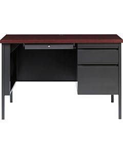 Lorell Fortress Series Mahogany Laminate Top Desk