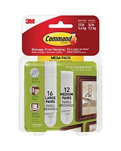 3m Command Picture Hanging Strips Mega Pack