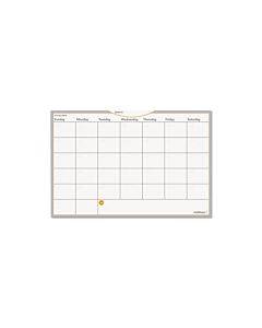 Wallmates Self-adhesive Dry Erase Monthly Planning Surfaces, 18 X 12, White/gray/orange Sheets, Undated