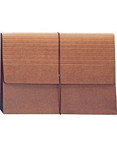 Smead Expanding Wallet, 5-1/4" Expansion, Flap And Cord Closure, Extra Wide Legal Size, Redrope, 10 Per Box (71189)