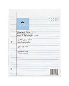 Sparco Notebook Filler Paper - Letter