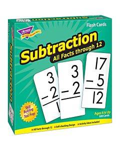 Trend Subtraction All Facts Through 12 Flash Cards