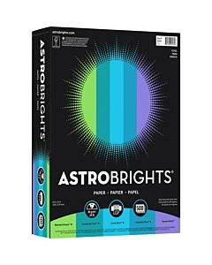 Astrobrights Inkjet, Laser Colored Paper - Martian Green, Terrestrial Teal, Lunar Blue, Celestial Blue, Venus Violet