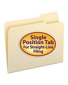 Manila File Folders, 1/3-cut Tabs: Right Position, Letter Size, 0.75" Expansion, Manila, 100/box
